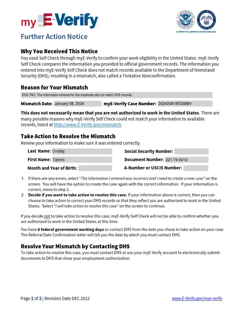 Further Action Notice | PDF