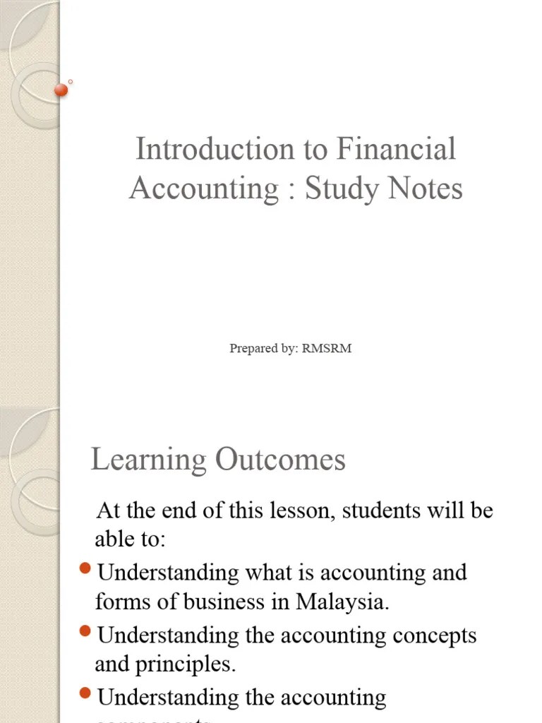 Basic Accounting Concepts And Principles | PDF