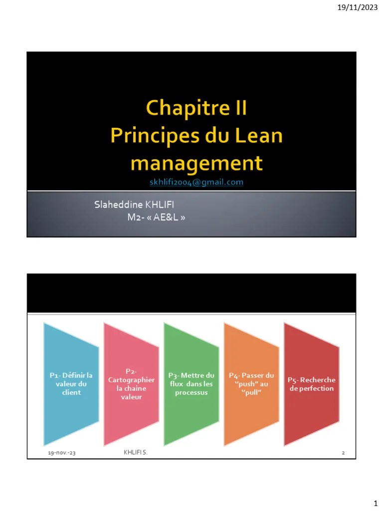 Chap 2 Principes Du Lean Management | PDF