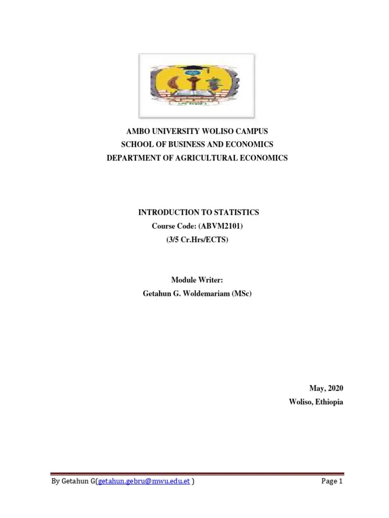Module Of Introduction To Statistics | Download Free PDF | Statistics | Level Of Measurement