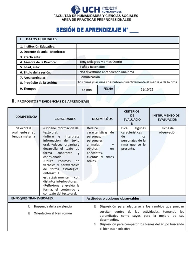 Sesión De Aprendizaje-Comunicación-Semana 3 | PDF