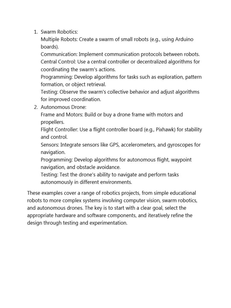 Swarm Robotics | PDF