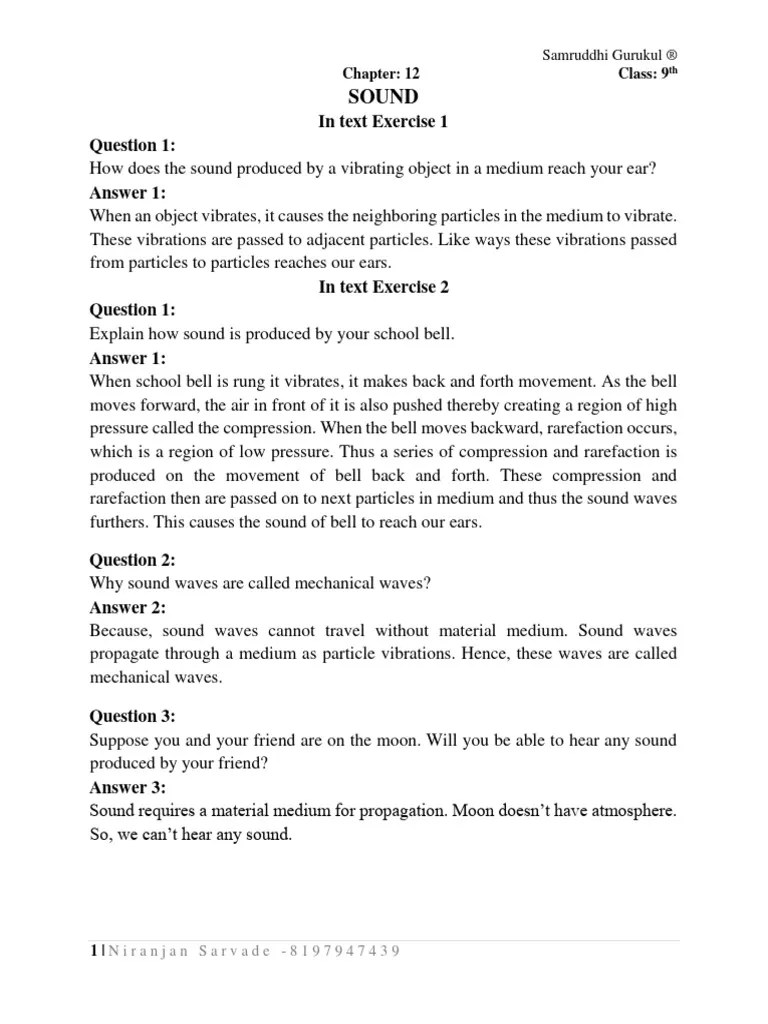 Sound | PDF | Sound | Frequency