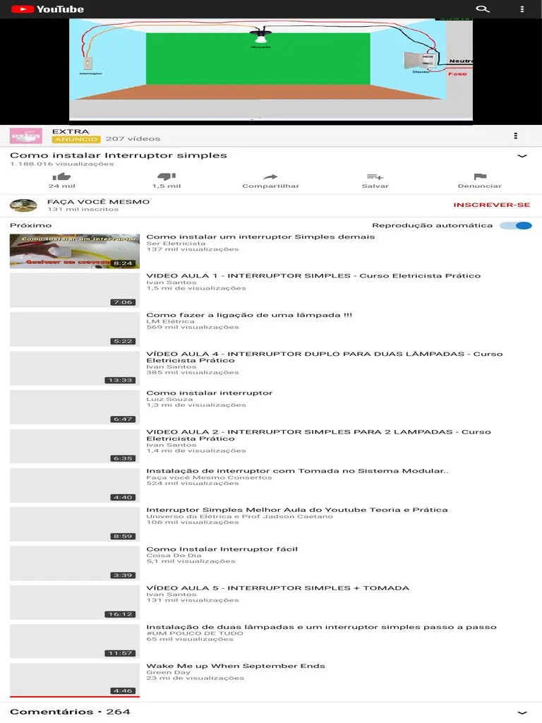 Como Instalar Interruptor Simples - YouTube | PDF