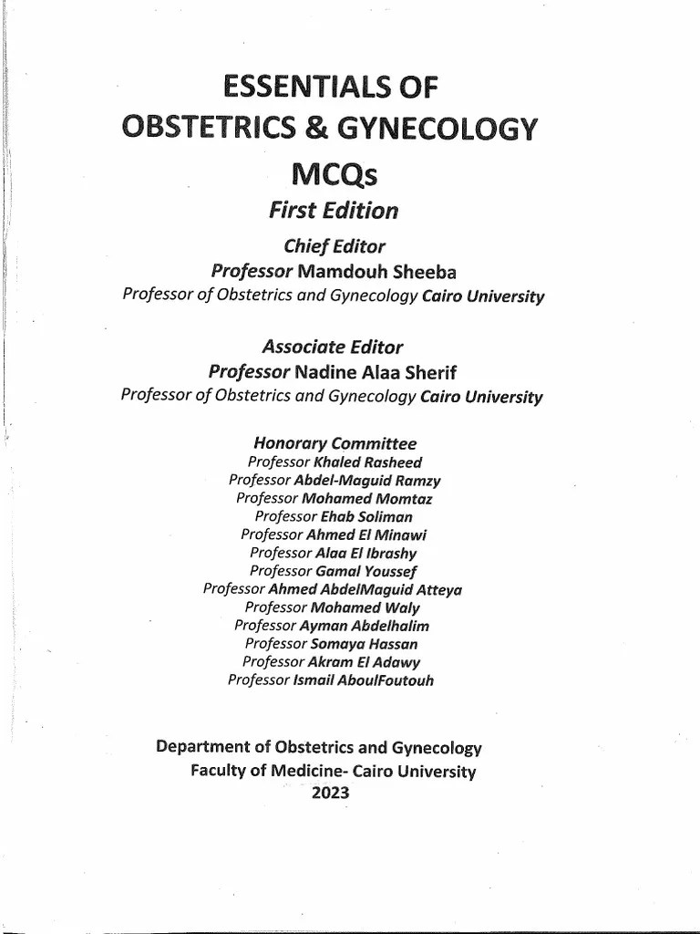 Mcq Book Of Obg 425 Pdf