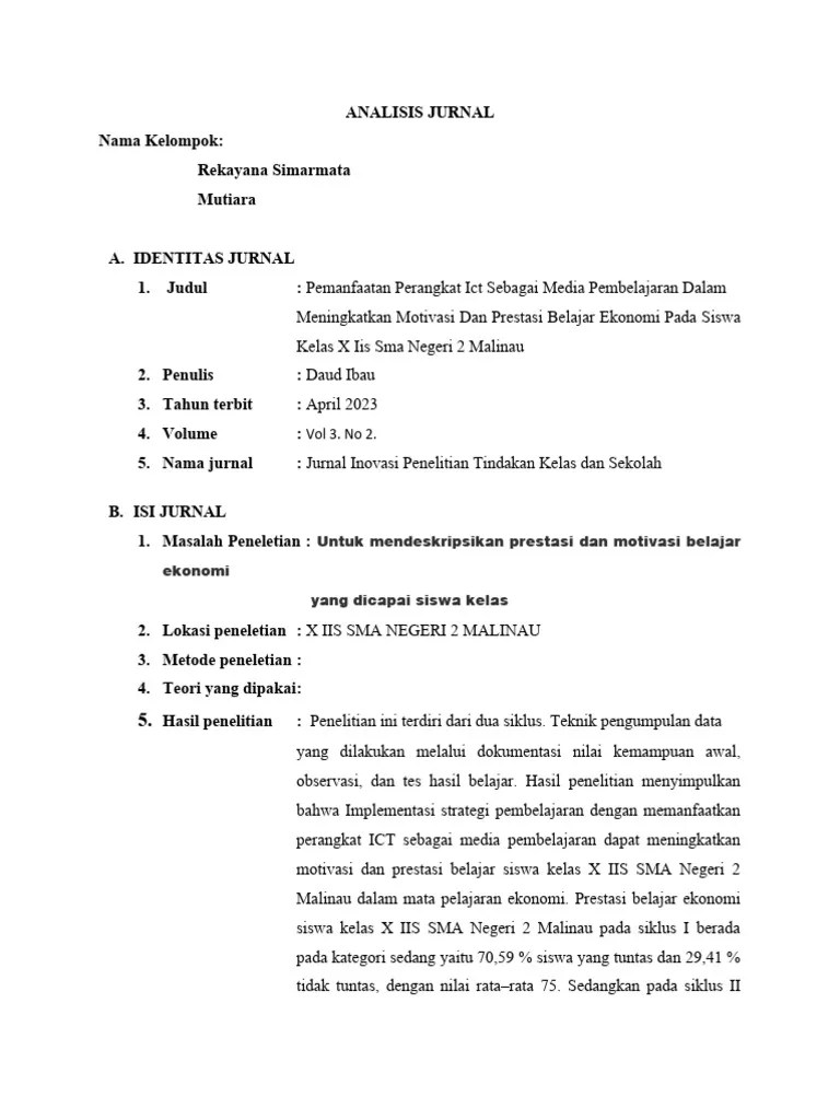 Analisis Jurnal | PDF
