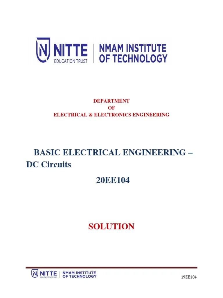Basic Electrical Engineering Question Bank Solutions | PDF | Electrical ...