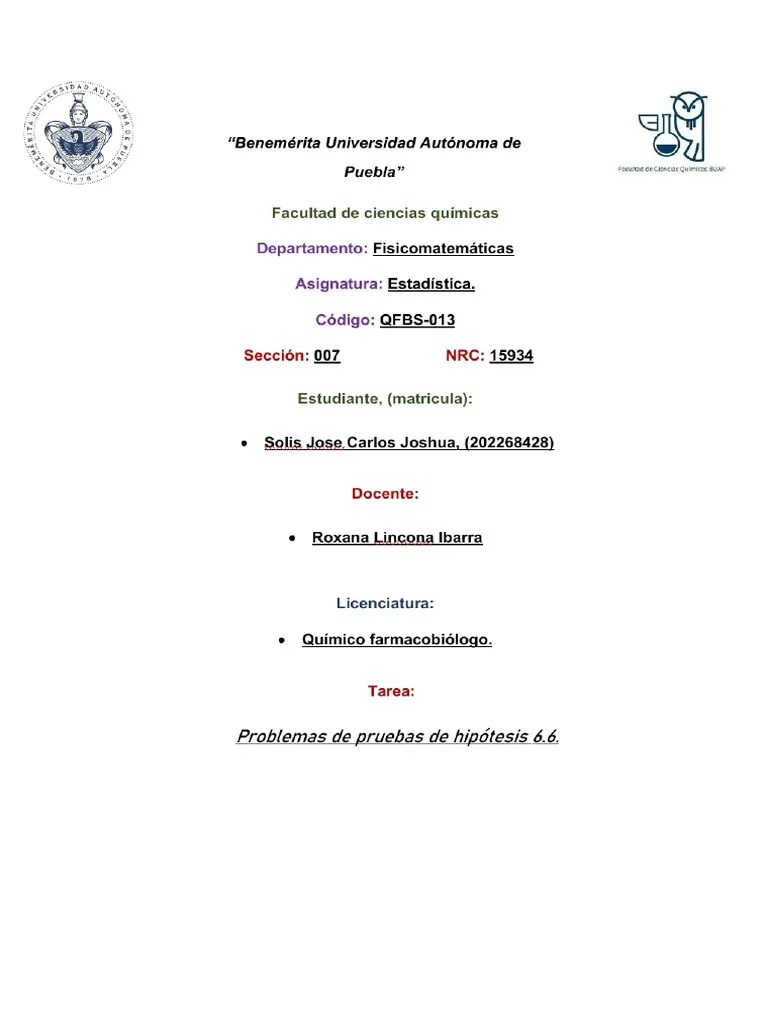 Pruebas De Hipótesis - Estadística | PDF