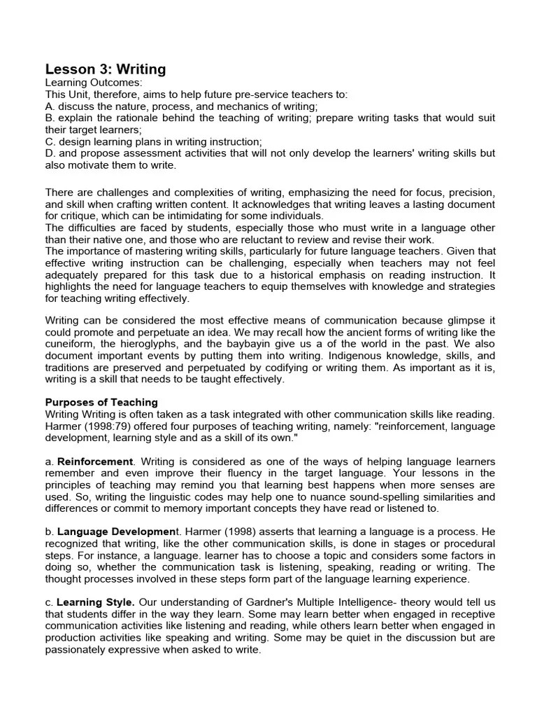 Lesson 3 | PDF | Educational Assessment | Learning