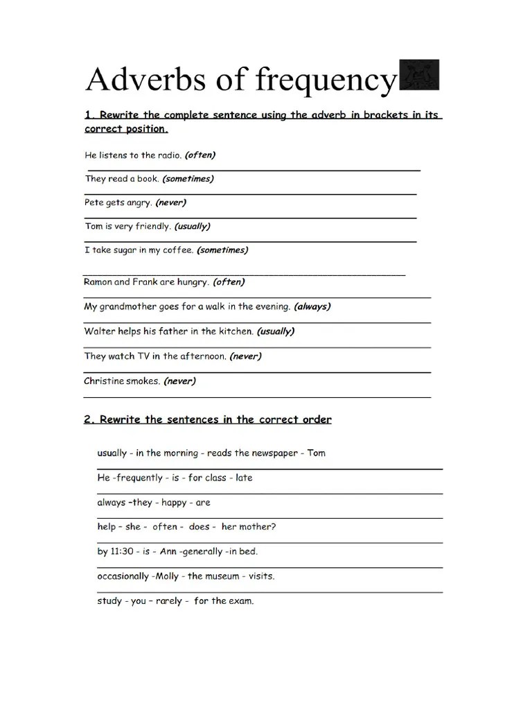 Adverbs Of Frequency - 6 Ano | PDF