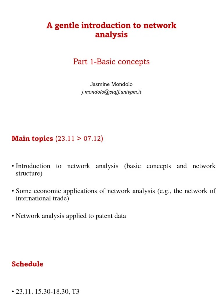 1 Introduction To Network Analysis-Network Basics - Jasmine Mondolo ...