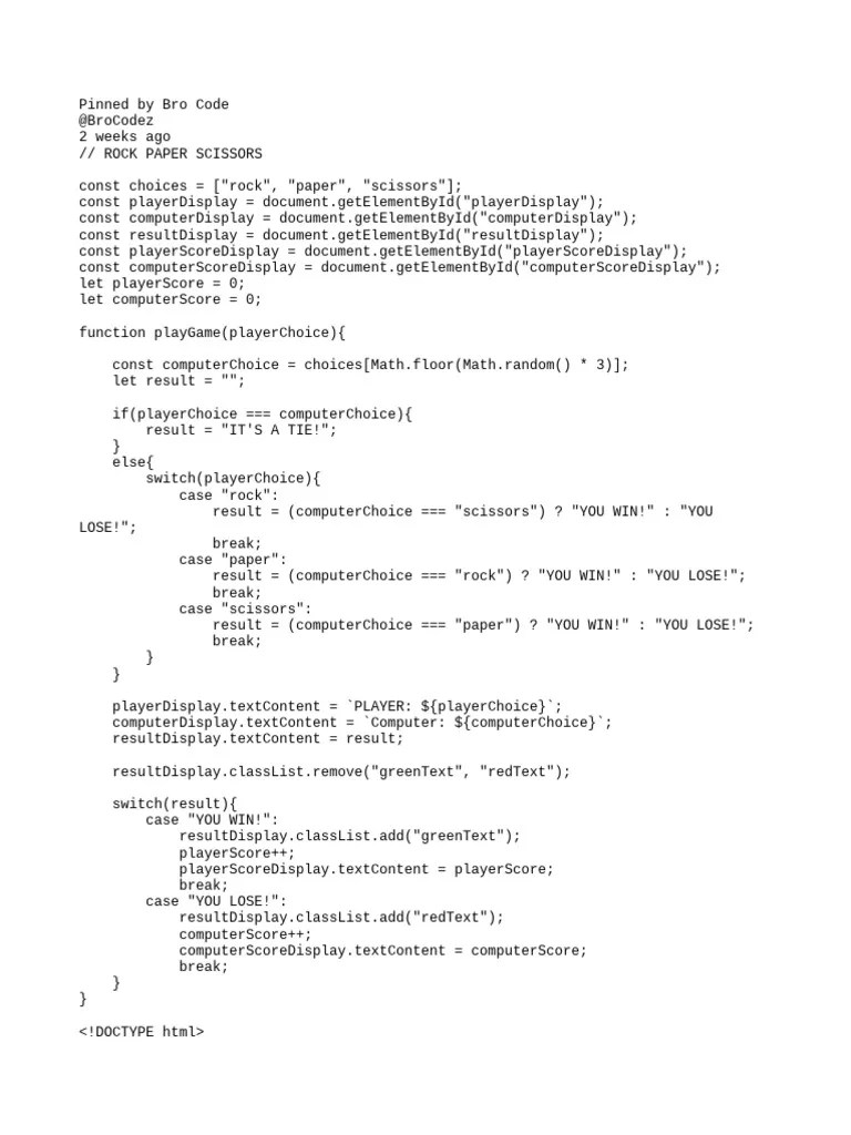 Create A Game Using HTML | PDF | Computers | Technology & Engineering
