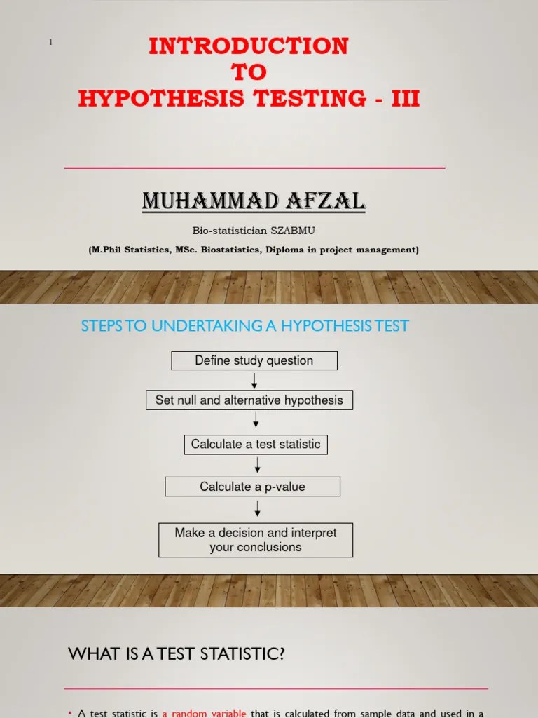 Introduction To Hypothesis Testing - III | PDF | Statistical Hypothesis ...