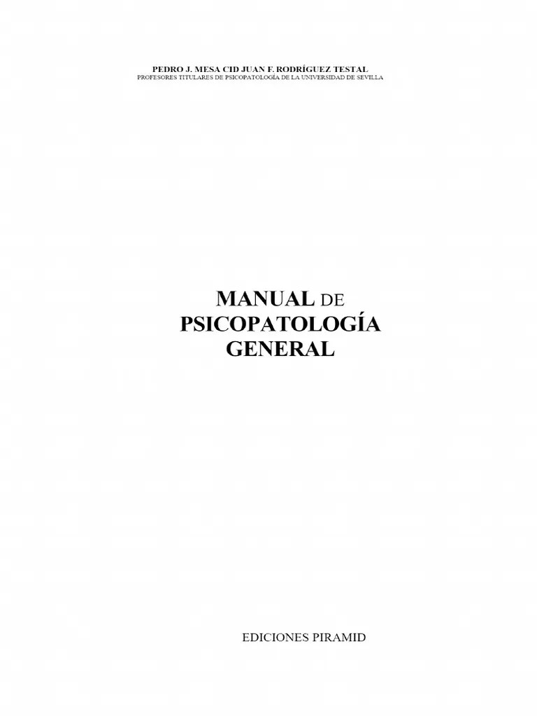 Manual Psicopatologia Mesa | PDF