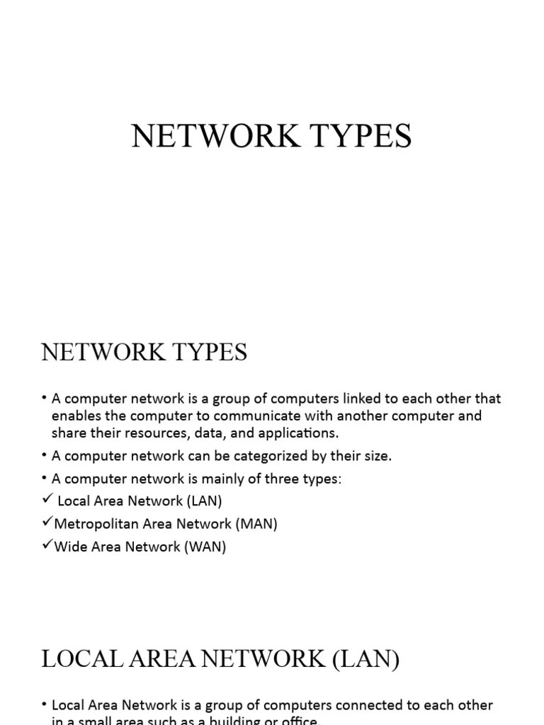 Chapter 2 - Network Types | PDF | Computer Network | Network Switch