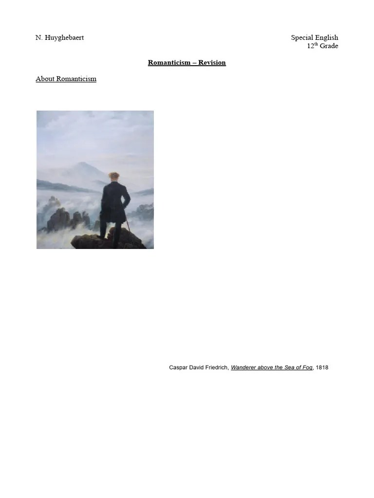 Romanticism Revision Pdf