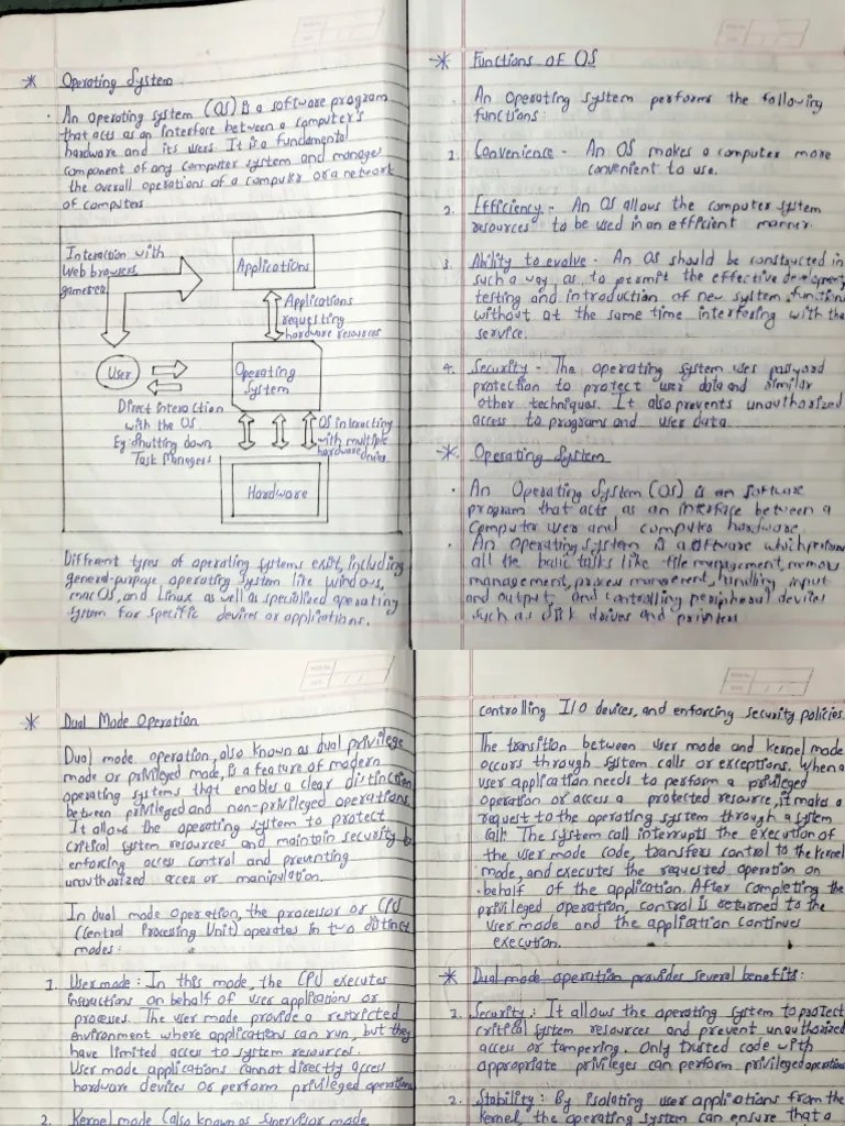OSY Notes CHP 1 - 4 | PDF