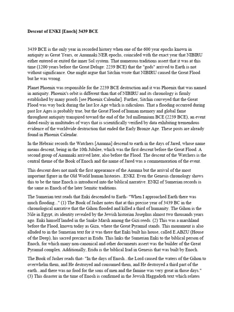 Ancient Anunnaki Apocalypse Is Model For Coming Apocalypse | PDF | Zecharia Sitchin | Watcher ...