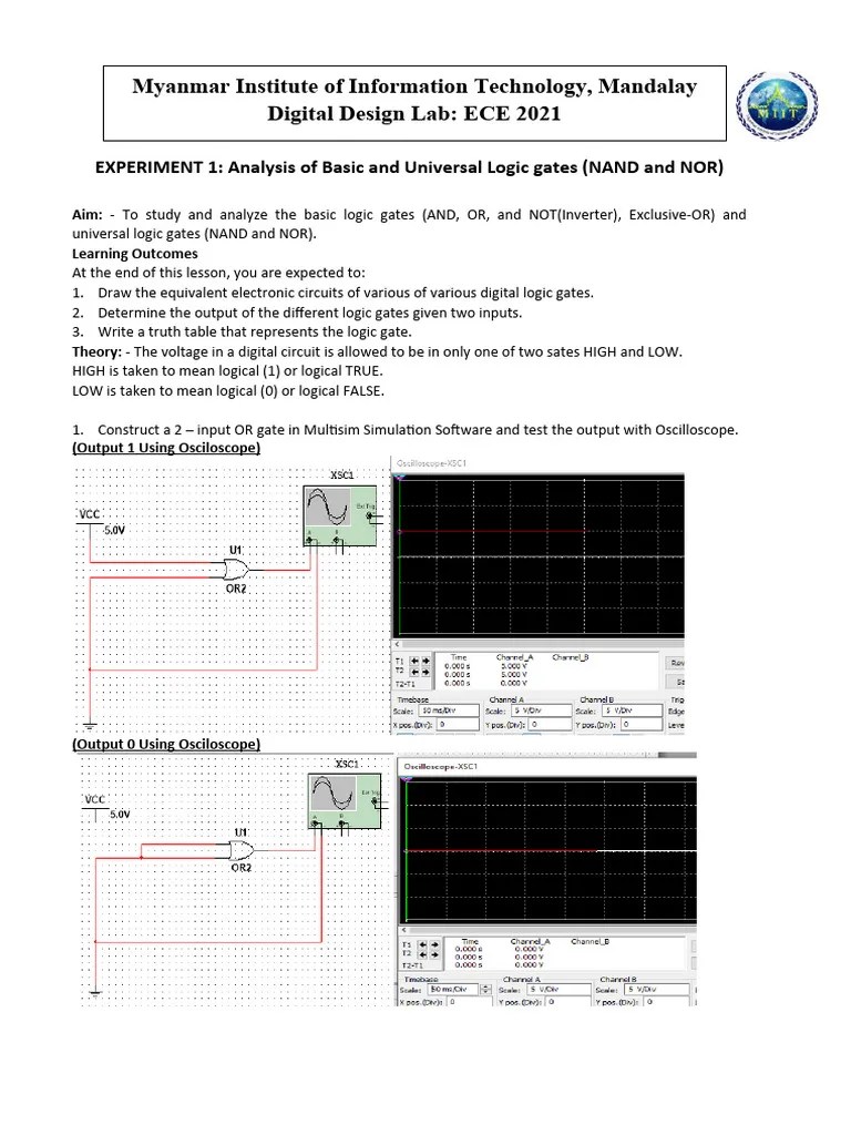 Experiment 1 Basic Logic Gates Objectives Pdf Logic Gate Integrated Circuit - Premium High Resolution City Wallpapers | Free Download