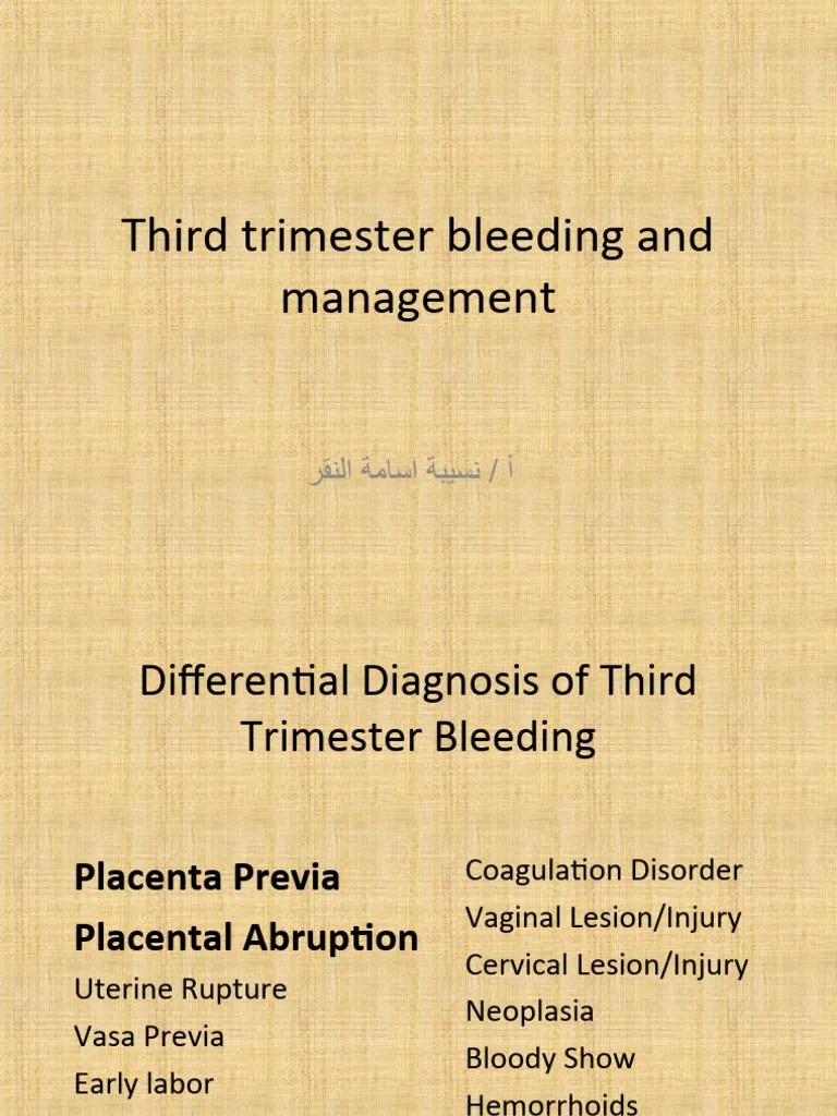 Third Trimester Bleeding 12 | PDF | Childbirth | Placenta