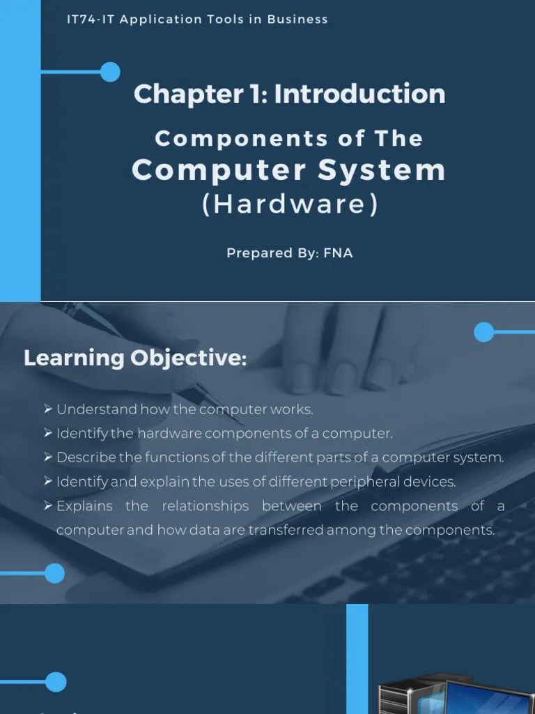 Chapter1 Components Of Computer System Hardware | PDF | Computer Data ...