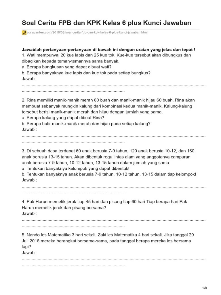 Soal Kelas 5 | PDF