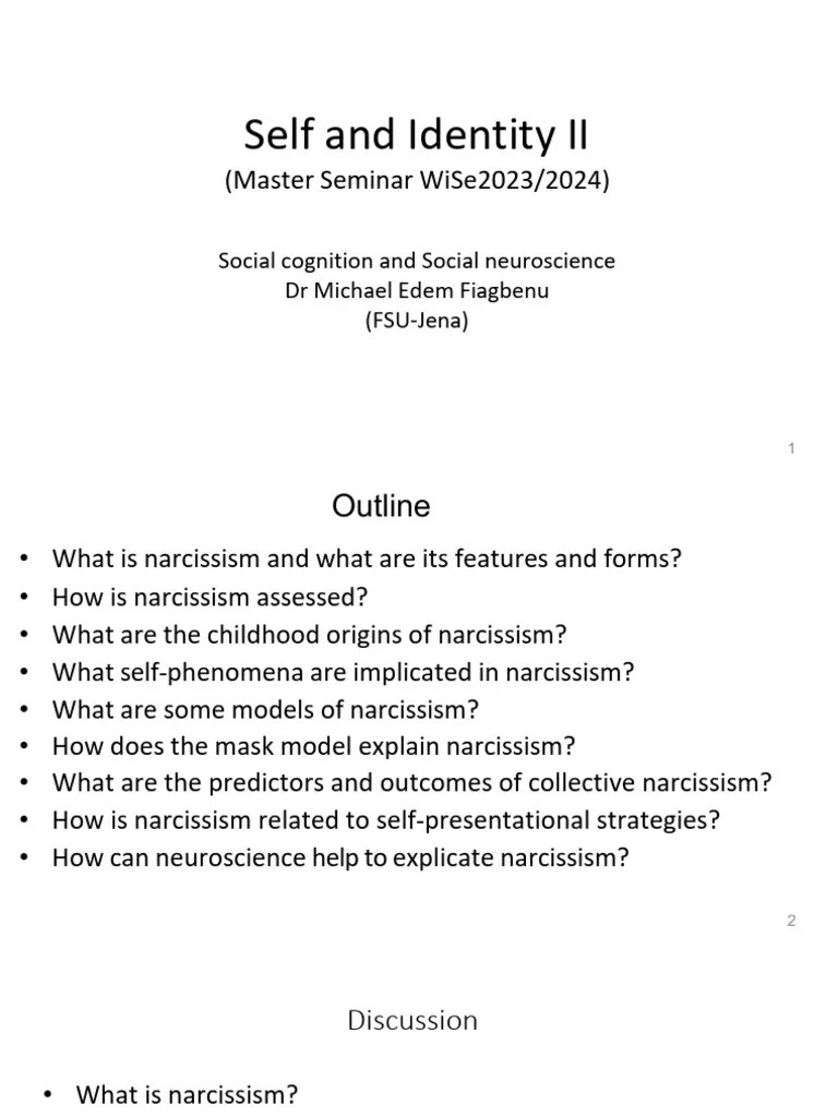 Self And Identity II | PDF | Narcissism | Self Esteem