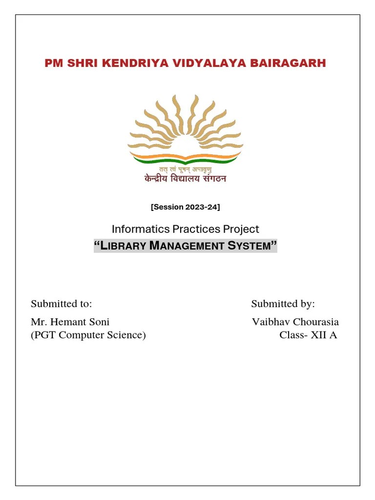 Library Management System Ip Project | PDF | My Sql | Databases