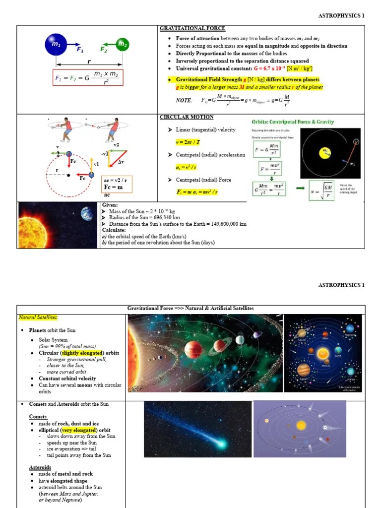 Astrophysics 1 | PDF | Orbit | Sun