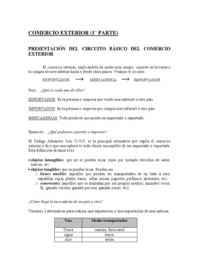 Introducción Al Comercio Exterior Y La Aduana | PDF | Negocios