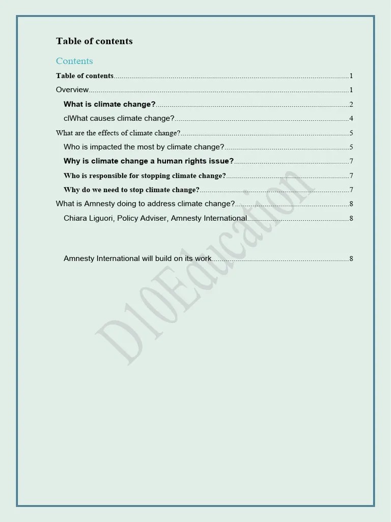 Climate Change - Practice | PDF
