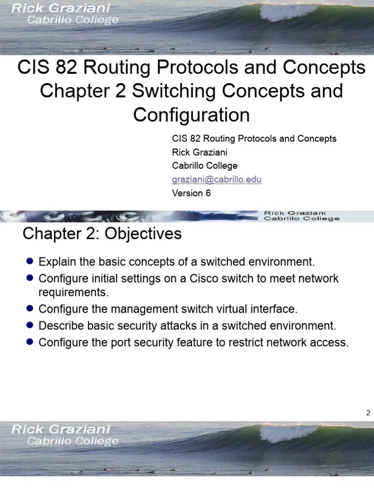 Cis82 5 SwitchConfiguration V6 | PDF | Network Switch | Ip Address