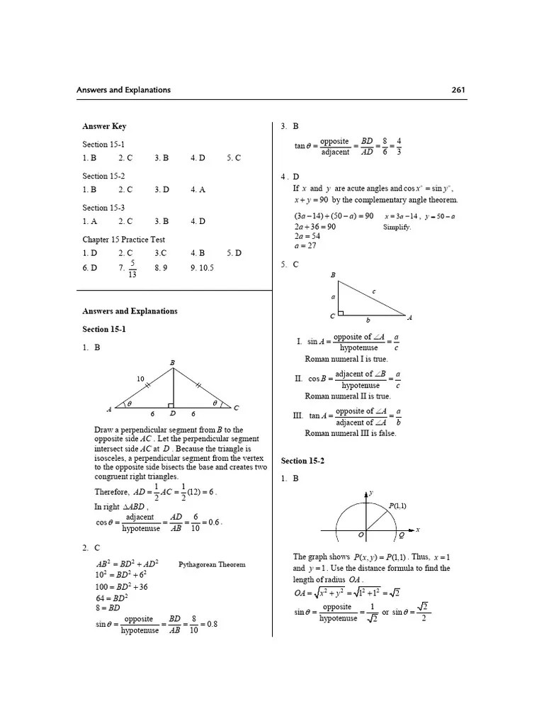 Trigonometric Functions | PDF | Perpendicular | Triangle