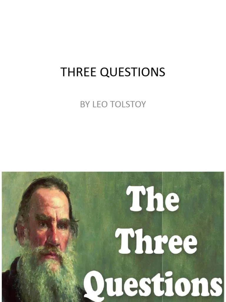 Three Questions | PDF | Leo Tolstoy