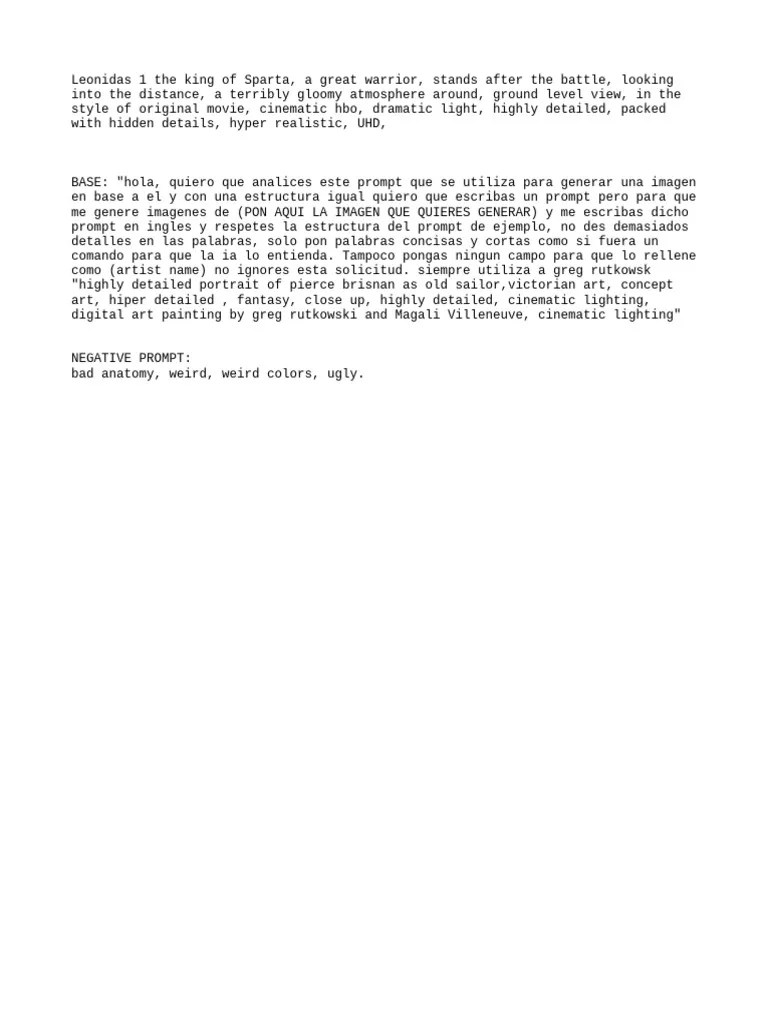 Prompt Imagenes | PDF