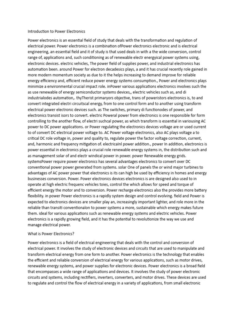 Introduction To Power Electronics | PDF | Rectifier | Power Electronics