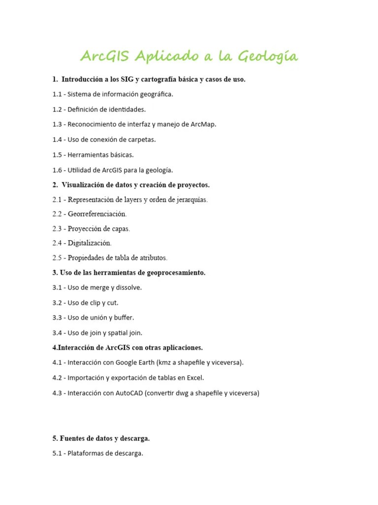ArcGIS Aplicado A La Geología | PDF | Informática | Datos Geográficos E Información
