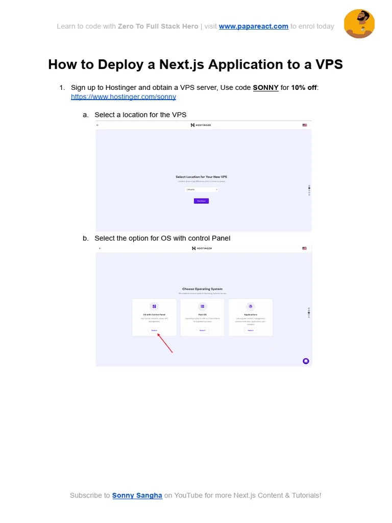 Next.js VPS Deployment Guide | PDF | Proxy Server | Networking