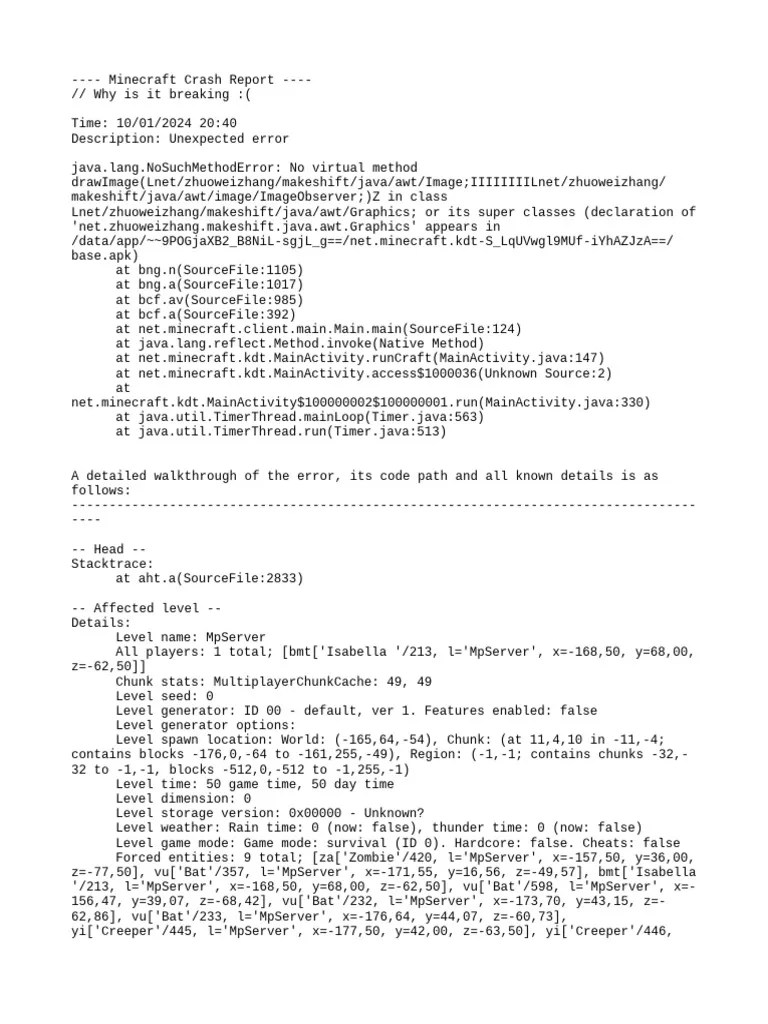 Crash 2024 01 10 - 20.40.46 Client | Download Free PDF | Java ...