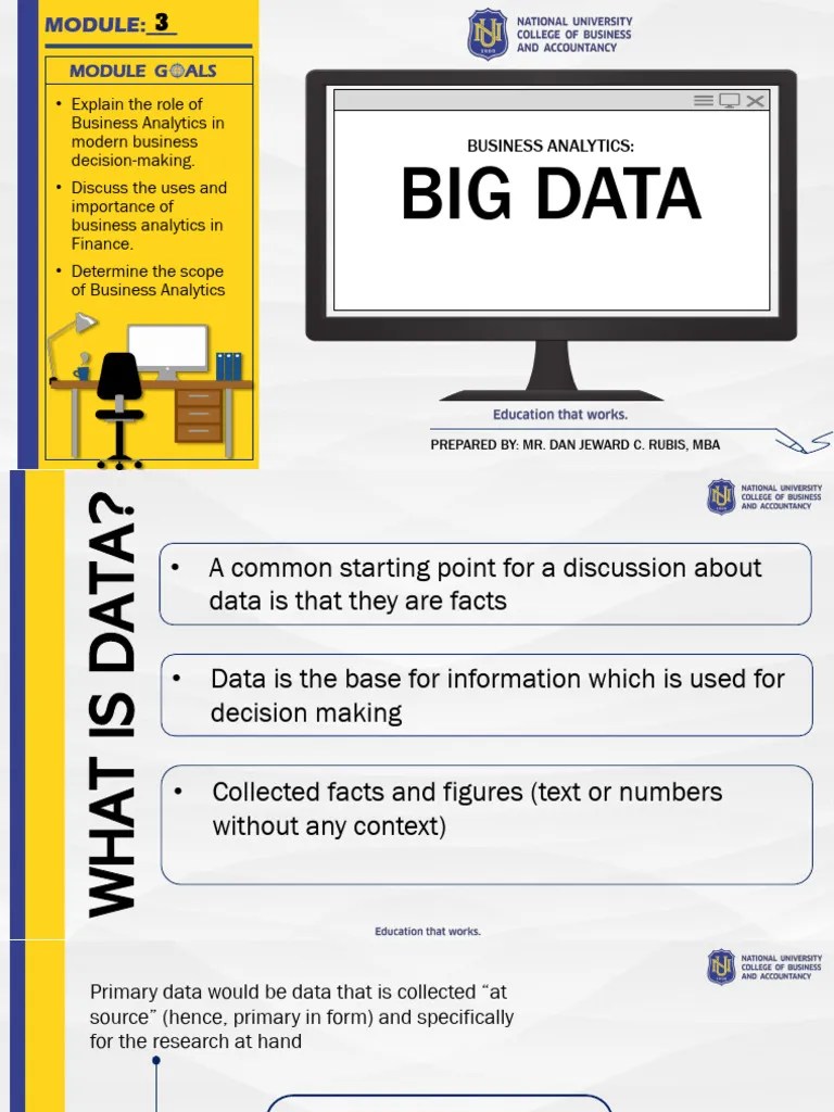 Module 3 - Business Analytics | PDF | Big Data | Analytics