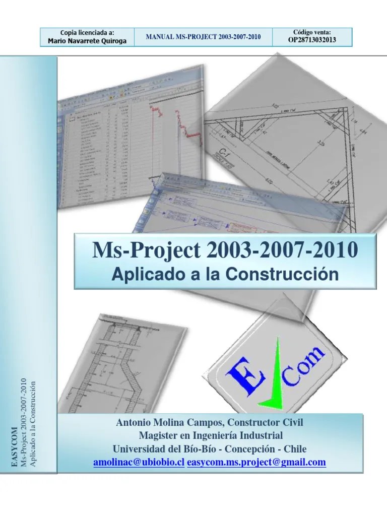 Manual Microsoft Project 2003-2007-2010 | PDF | Tiempo De Trabajo ...