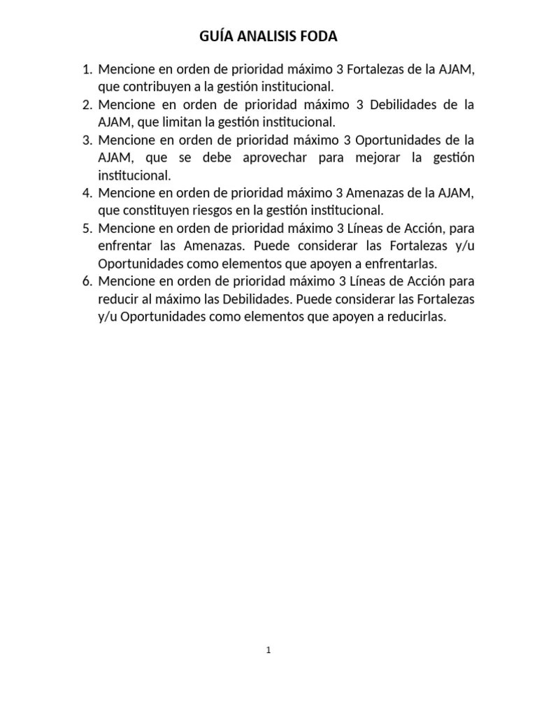 Analisis Foda | PDF | Análisis FODA
