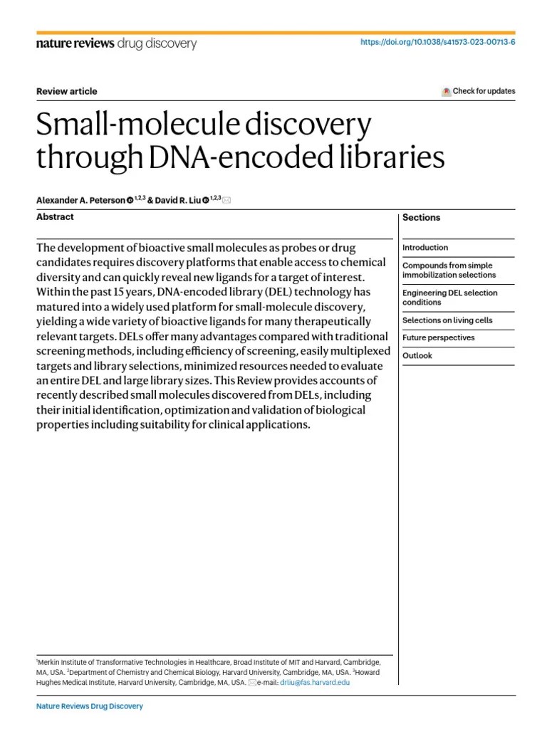 Small-Molecule Discovery Through DNA-encoded Libraries | PDF | Ligand ...