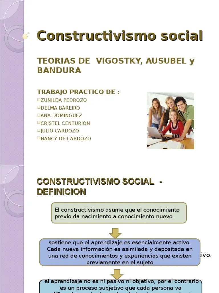 Presentación APRENDIZAJE CONSTRUCTIVISMO | PDF | Constructivismo (filosofía De La Educación ...