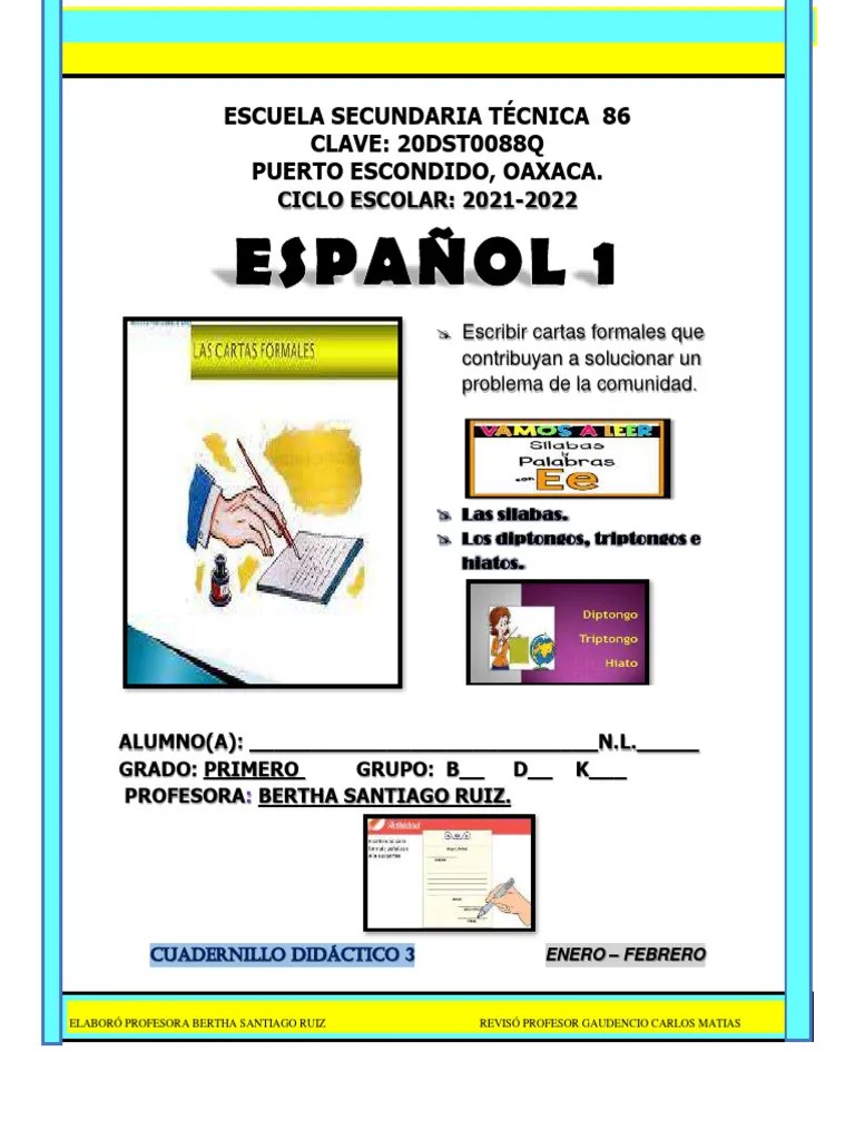 Primer Grado Cuadernillo 3 | PDF | Sílaba | Lingüística