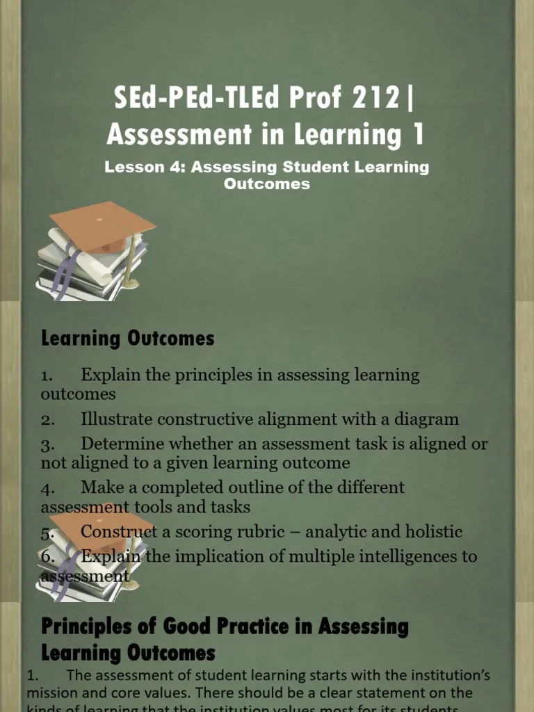 Assessment In Learning 1 | PDF | Rubric (Academic) | Educational Assessment