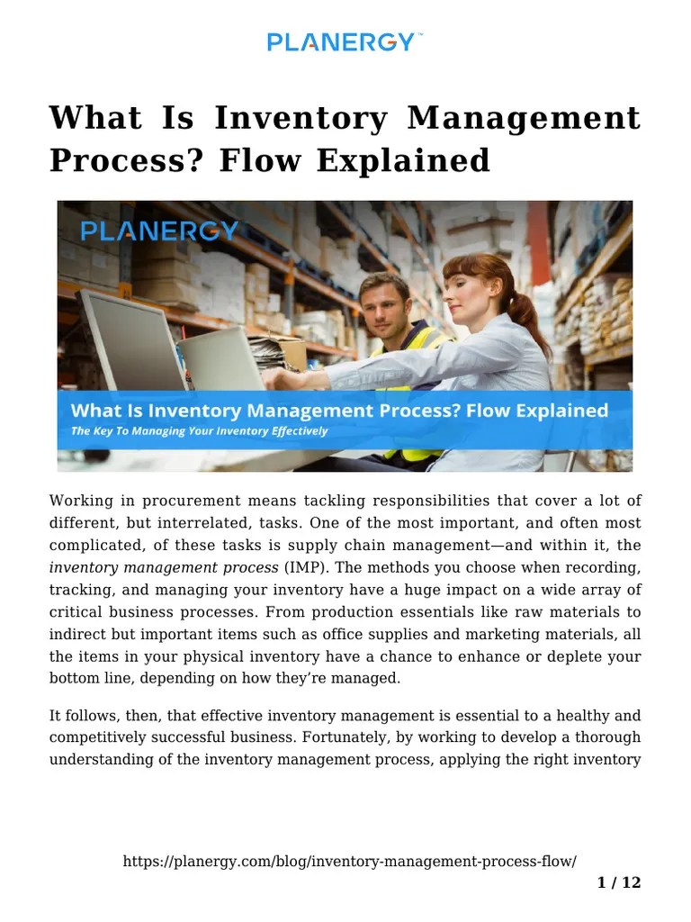 Inventory Management Process Flow | PDF | Inventory | Automation