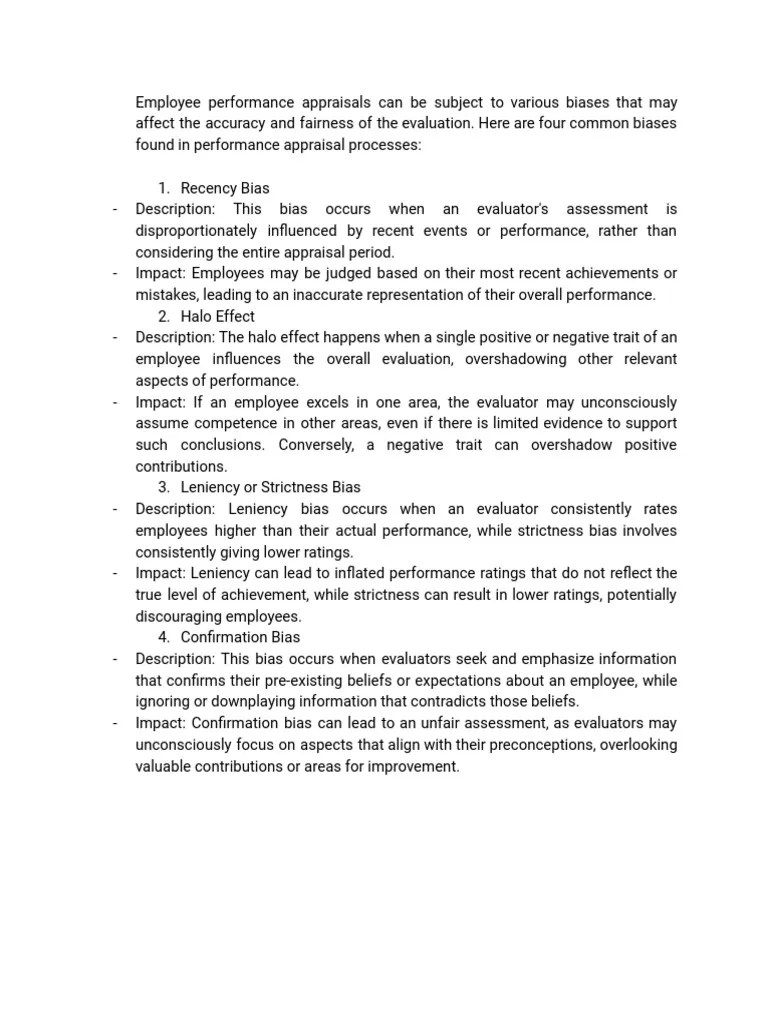 Chapter 4 Performance Appraisal | PDF