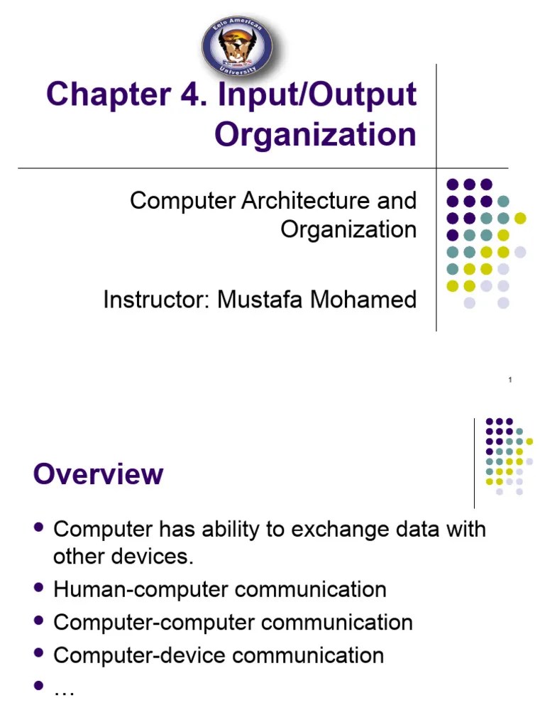 Chapter | PDF | Input/Output | Central Processing Unit
