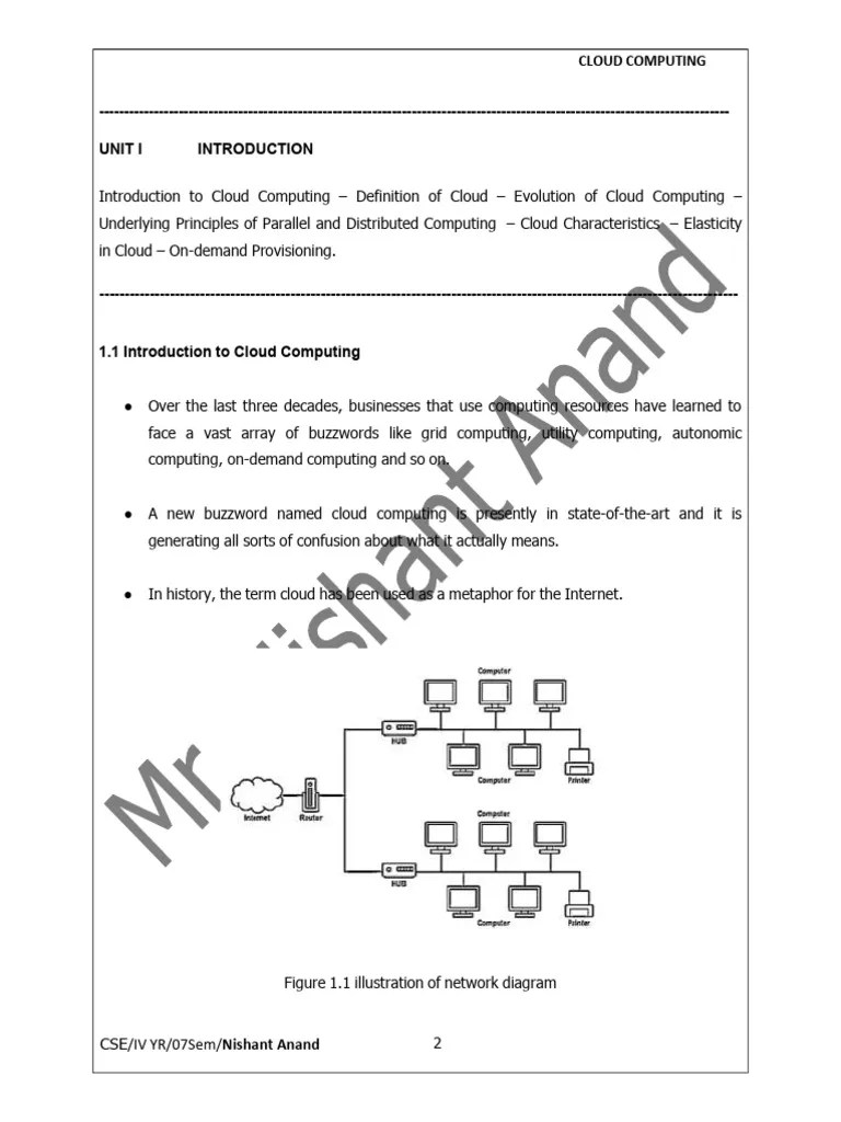 Unit 1 Unit1 | PDF | Cloud Computing | Parallel Computing